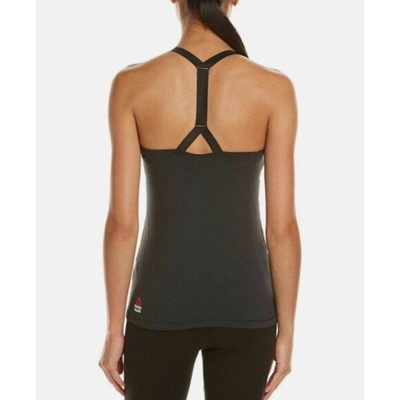 NWT Reebok Crossfit Tank Top M Parallette Shirt Gym Training Galaxy Black - Picture 2 of 11